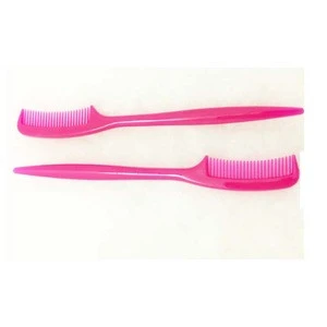 Rose color Mini Make up tool Plastic Pink Color Eyebrow comb eyebrow brush
