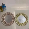 Round Advanced Skeleton Vintage Borders Decor Mirror Fruit Bowl Tray Charger Plate Photography Props For Products