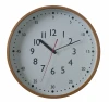 Round natural wooden wall clock For Home Decoration Wood Quartz Clocks