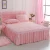 Import Ruffled patchwork bedspread with bed skirt from China