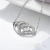 Import S925 Sterling Silver Double Heart Pendant Necklace with High Quality CZ Diamond from China