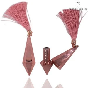 SCS-008 Pink Diamond Shape Magnet Lipstick Tube With Ribbon Retail