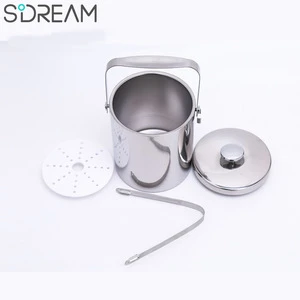 SDREAM stainless steel with lid and tong premium ice bucket