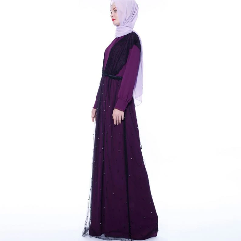 Set Di Donne Musulmane Fasion 2021 Women Fashion Turkey Maxi Front Open Islamic Clothing Dubai Abaya Kaftan Dress