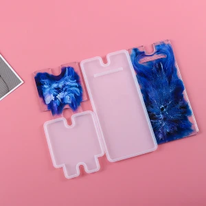 Set Of 2 Silicone Mobile Phone Stand Mould Holder Casting Mold Resin Epoxy Craft