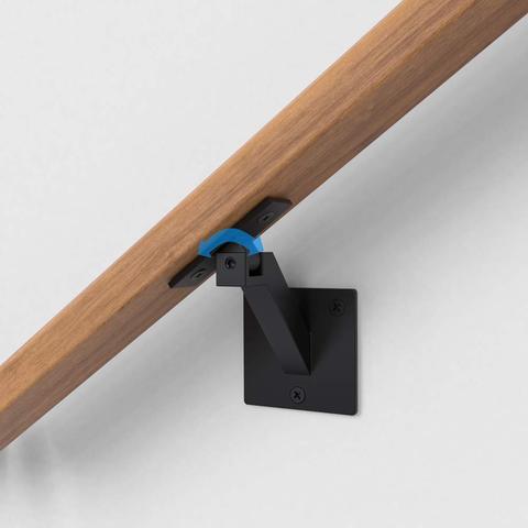 Angled Railing Support Bracket Buy Shelf Brackets Diy Black Angle Support Heavy Duty Railing Stair ...