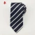 Import Shengzhou Necktie 100% Woven Silk Navy White Striped Tie from China