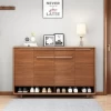Shoe rack cabinet modern luxury solid wooden furniture storage cabinet shoe cabinet