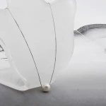 silver simple pearl pendant necklace