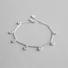 simple new design women foot sterl silver chain jewelry anklet