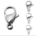size 9mm 10mm 11mm 12mm 13mm 15mm 16mm 17mm 19mm Wholesale Chain Finding stainless steel lobster clasps for DIY jewelry LXK001