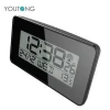 Small Square Battery Powered LCD German Digital Alarm Clock With Thermometer