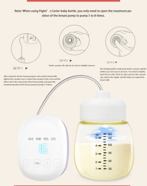 Smart digital breast pump Auto Suction Silent technology Breast Pump Stimulation Recharge Breast Pump with LED Screen