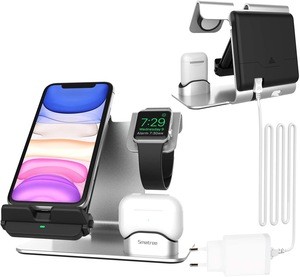 smatree 3 in 1 charger wireless charging station for Apple Watch,iPhone 11,Airpods/ Pro