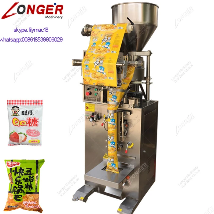 Snack Popcorn Potato Chips Cashew Nuts Bag Filling Coffee Beans Packaging 1Kg Sugar Packing Machine