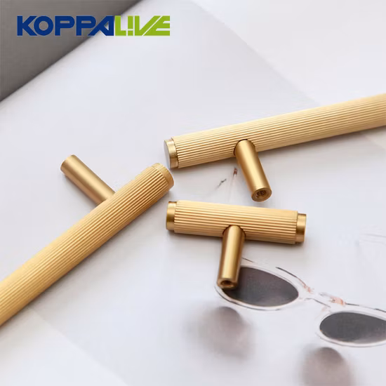 Koppalive Straight Stripe Solid Brass Cabinet Handle 500mm Furniture Cupboard Kitchen Refrigerator Door Handle &amp; Appliance Pulls