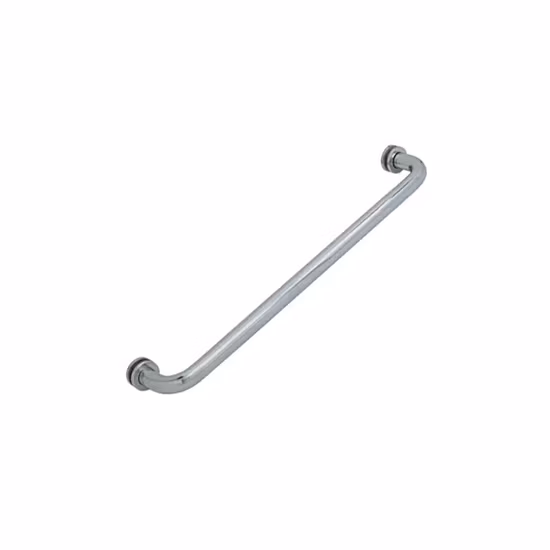 Premium Brushed Nickel 24" Single Side Towel Bar for Shower Room Glass Door