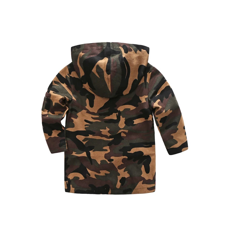 spring fashion design kids child boys hoodie camouflage printed jacket coat