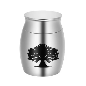 Stainless Steel Ash Urn For Humans Tree of Life Mini Urn Cremated Ash Urn