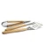 Import Stainless Steel BBQ Grill Tools Set Of 3 Including Fork Turner Tong With Wood handle For Grilling Kitchen  Accessories from China