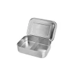 Stainless Steel Food Container - Small Snack Container with 2 Compartments for Fruits, Vegetables and Finger Foods