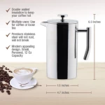 Stainless steel french press press