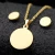Import Stainless Steel Gold Necklace Jewelry Set for Women Necklace Stud Earring Set Ready to Ship from China