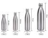 Stainless Steel Vacuum Insulated Water Bottle - Double Walled Cola Shape Thermos