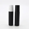 Stock products matte frosted black essential oil glass deodorant roll on bottle with metal roller ball