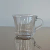 Stocked feature Crystal clear espresso coffee latte cups with handle