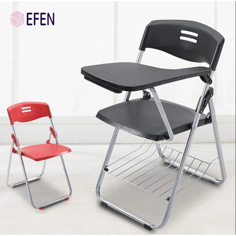 study chair with writing pad Classroom Furniture Modern Training Chair Student Chair With Writing Pad