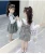 Import Summer Clothing Fashion Elegant Bow Blouse And Party School Uniform Plaid Skirt Two Piece Set Girl Clothing from China