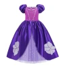 Summer Kids  Clothing Girls Princess Rapunzel Costume Dressing up Dress Carnival Halloween Birthday Fancy Party Outfit