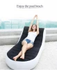 SUNGOOLE Luxury flocking inflatable lounge sofa with footstools indoor and outdoor portable sofa Blow Up Chaise with Air Pump