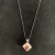 Import Sunstone necklace. Sterling Silver Chain of 18 inches. Set in 14 karat gold. from USA
