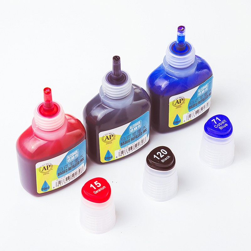 Superior 216 colors alcohol based inks set for marker alcohol marker refill ink