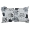 Superior melton wool fabric handmade chair sofa cushion cover with 3D hand flower