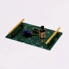 Sustainable customized rectangular black displaying storage marble tray with golden hands
