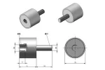 TANJA J02 steel with zinc plated rubber mount / electro motor rubber buffer / rubber vibration damper
