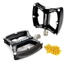 Tipsum Ti-Max Titanium Axle MTB Road Bicycle Pedal with Extra Pin  Black Color Free Shipping