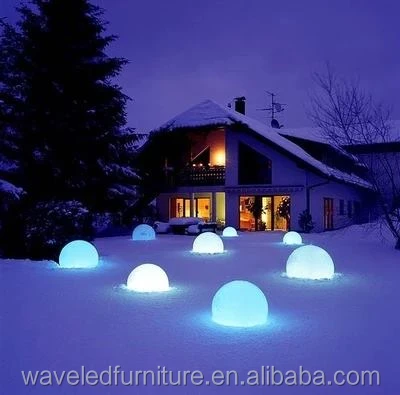 Top quality floating waterproof plastic wedding decoration balls battery led light ball