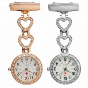 Topearl Jewelry Latest Design Quartz Pin Brooch Fashion Nurse Chain Pocket Watch