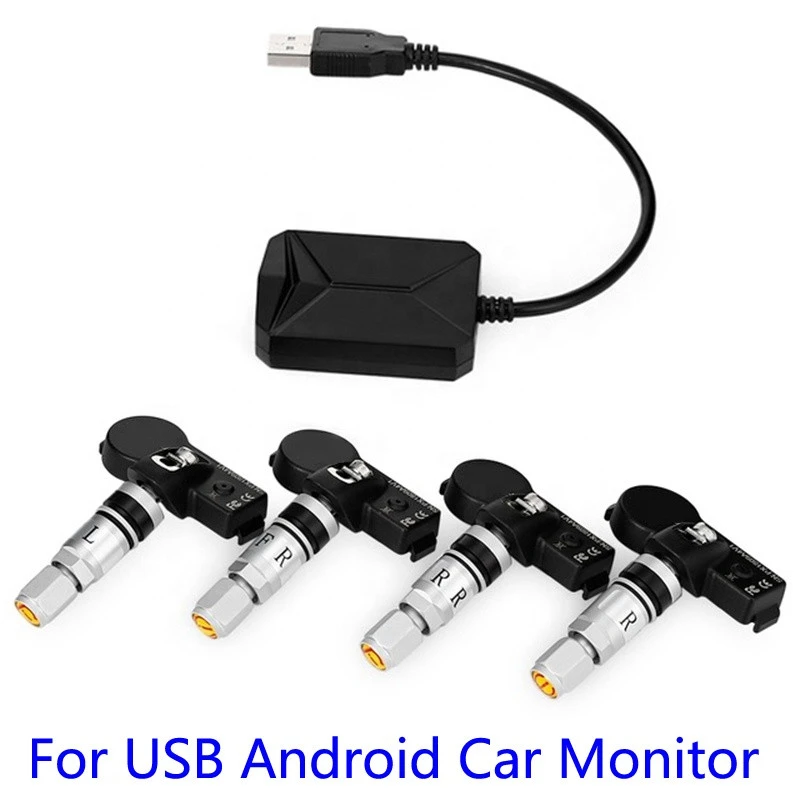TPMS Para Android DVD Android Phone Internal Sensor Car Tire Pressure Alarm System Easy to Install Show Data on car computer