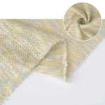 TR special fixed yarn dyed loose knitting silver gold TR lurex yarn polyest fabric for sweaters