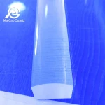 Transparent quartz rod edge polished trapezoidal cutting Customize any shape