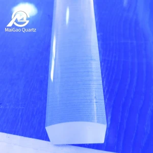 Transparent quartz rod edge polished trapezoidal cutting Customize any shape