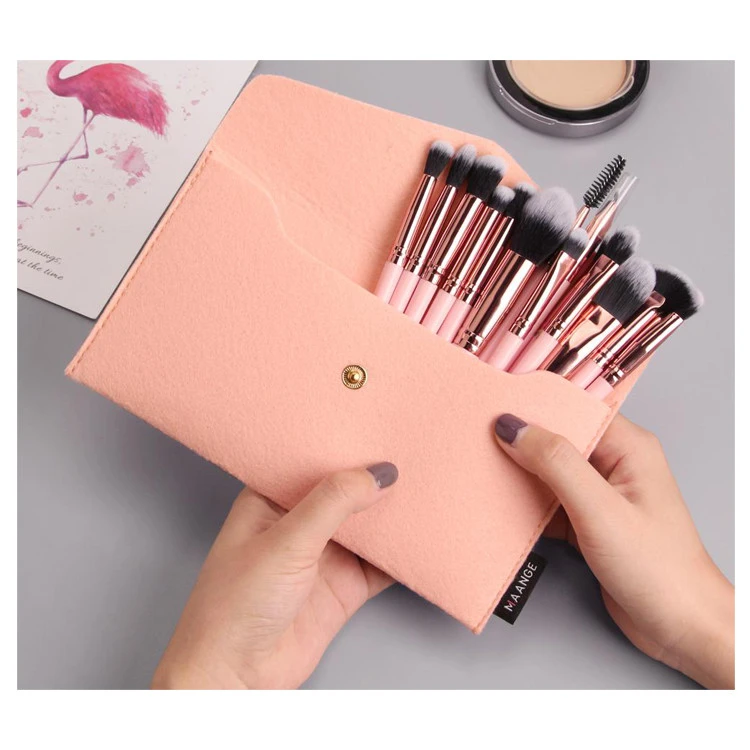 Travel Makeup Pouch Container Empty Brush Holder Storage Organizer Tools for Women Make Up Brush Bag