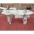 Import Two Bases Cram Beige Marble Website Dining Table Oval from China