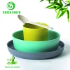 Unbreakable biodegradable bamboo fiber tableware for kids dinner sets