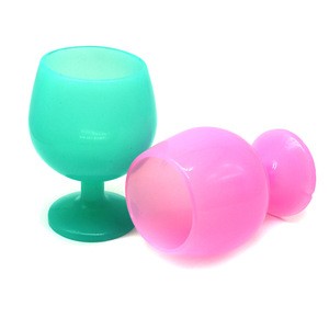 Unbreakable Promotional Custom Plastic Rubber Silicone Wine Glasses